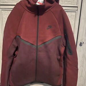 Nike Maroon and Black Hoodie